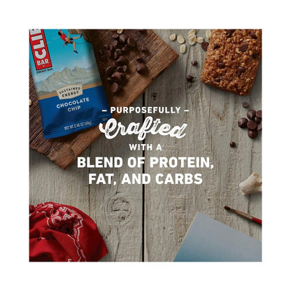 CLIF BAR Chocolate Chip Energy Bars 68g - Pack of 12