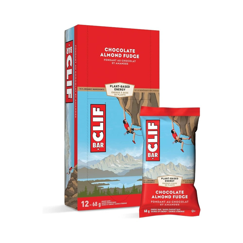 CLIF BAR Chocolate Almond Fudge Energy Bars 68g - Pack of 12