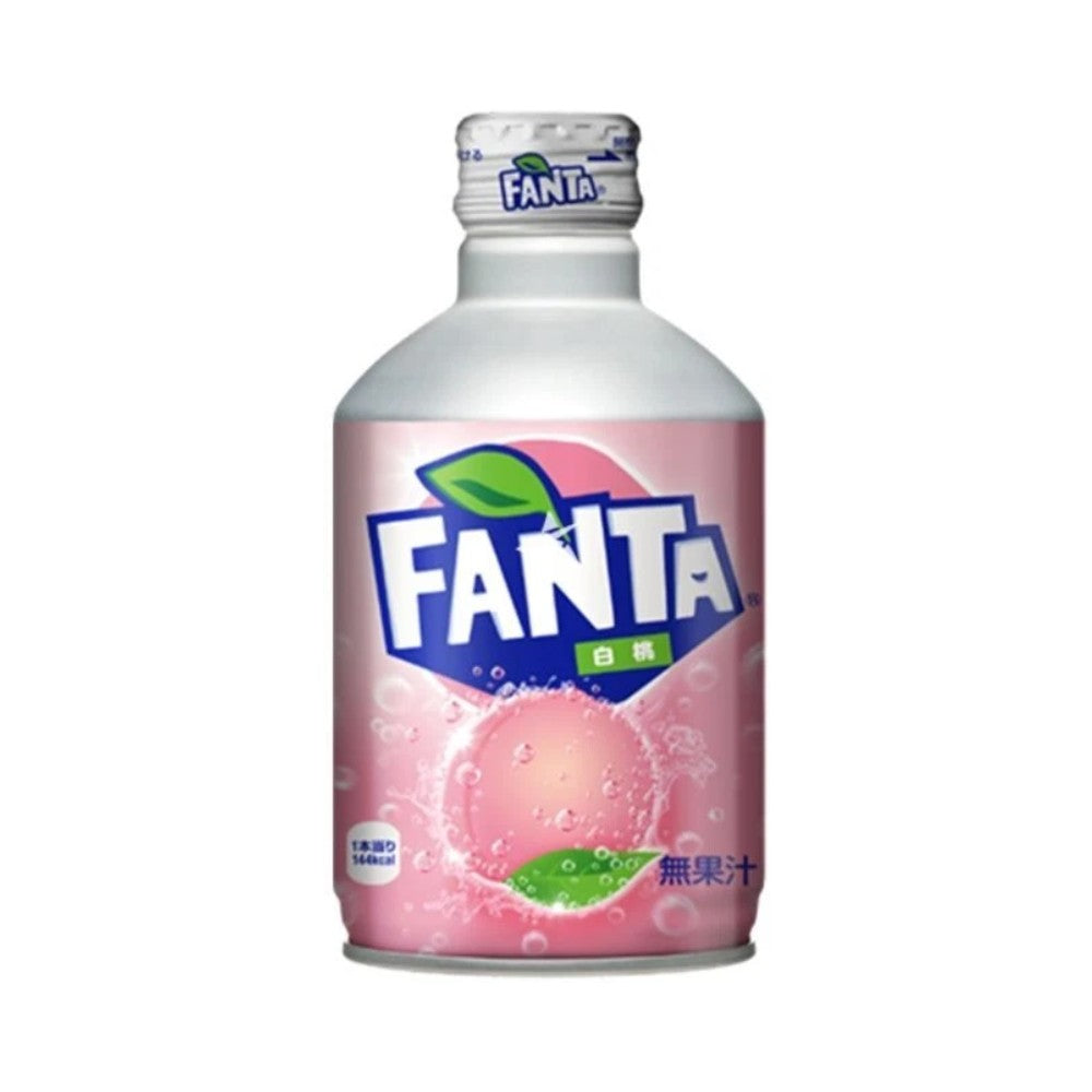 Fanta White Peach Metal Bottle 300ml - Japanese Import