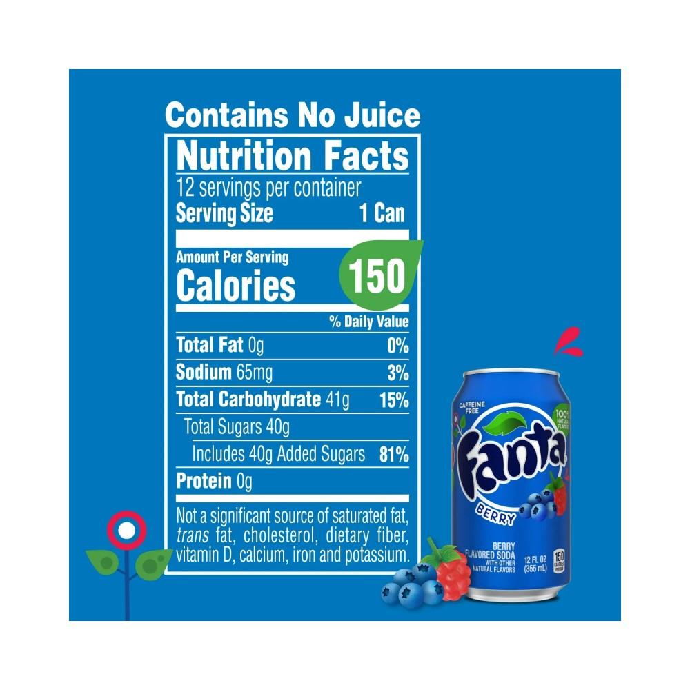 Fanta Berry Cans 12oz (355ml) - Pack of 12