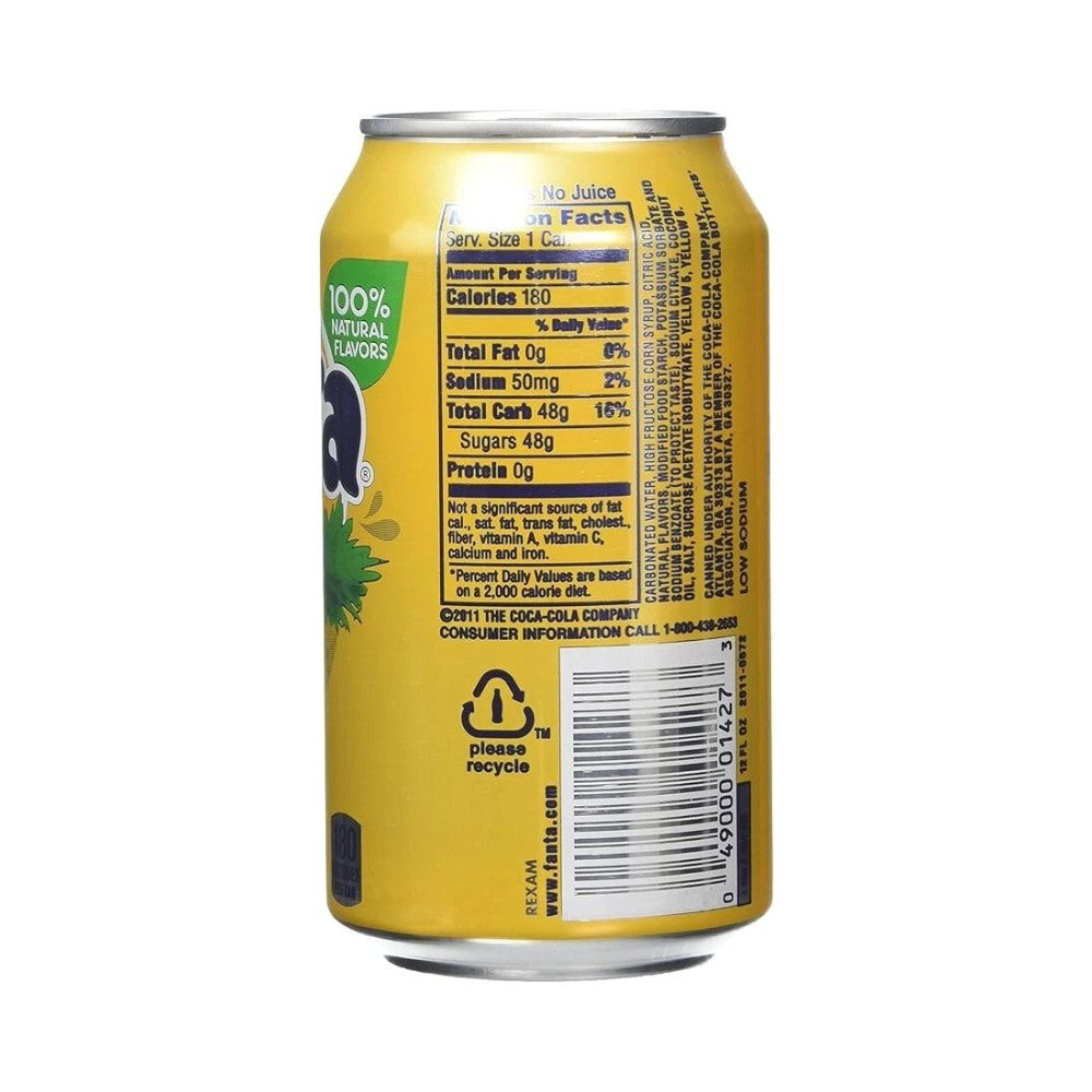 Fanta Pineapple Cans 355 ml - Pack of 12