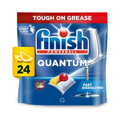 Finish Quantum Fast Dissolving All In 1 Dishwasher Tablets - 24 Capsules
