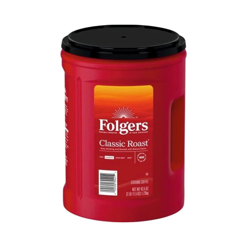 Folgers Classic Roast Ground Coffee Medium Roast 43.5oz (1.23kg)