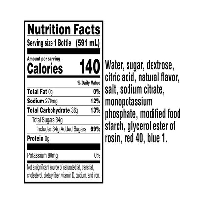 Gatorade Frost Thirst Quencher Riptide Rush Drink Bottle 591ml