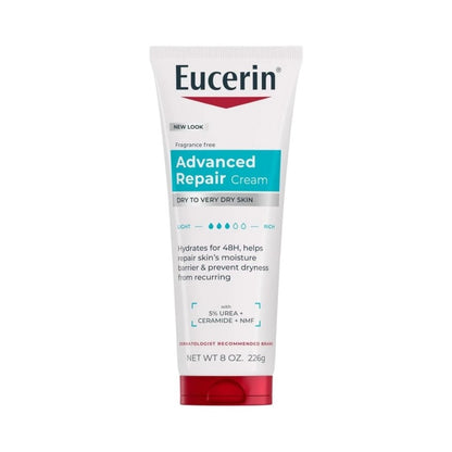Eucerin Advanced Repair Cream Moisturizer Tube 8oz (226g) - Fragrance Free