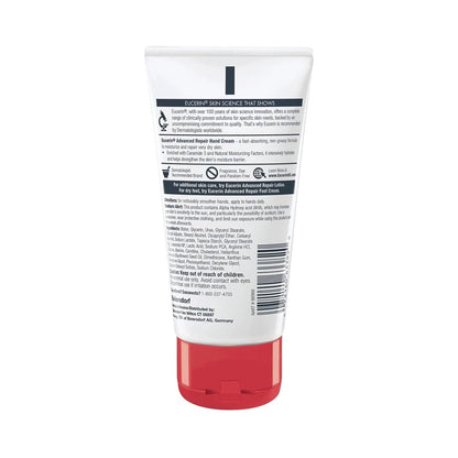Eucerin Advanced Repair Hand Cream Moisturizer Tube 2.7oz (78g) - Fragrance Free