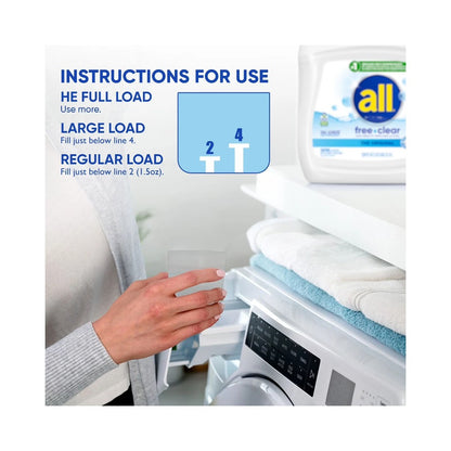 All Free & Clear Original Liquid Laundry Detergent 118oz (3.48L) - 94 Washes