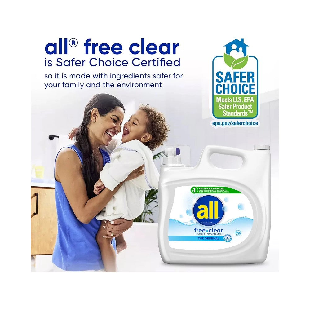 All Free & Clear Original Liquid Laundry Detergent 118oz (3.48L) - 94 Washes