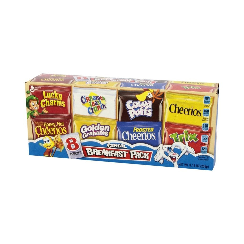 General Mills Cereal Breakfast Pack 8 Pouches 9.14oz