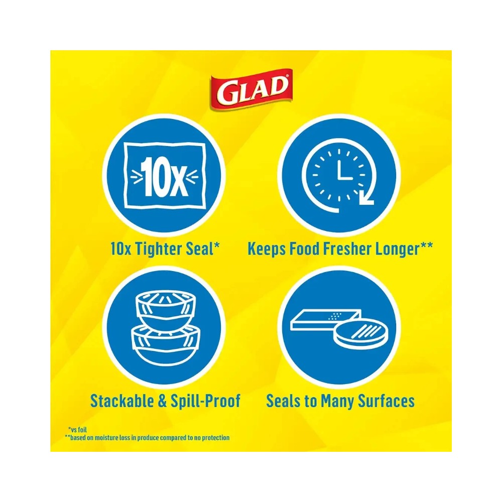 Glad Press'n Seal Plastic Cling Film Food Wrap (21.6m x 30cm)