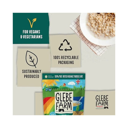 Glebe Farm Organic PureOaty Porridge Oats Cereal 450g