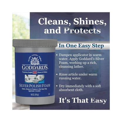 Goddards Silver Polish Foam with Applicator 18oz (510g)
