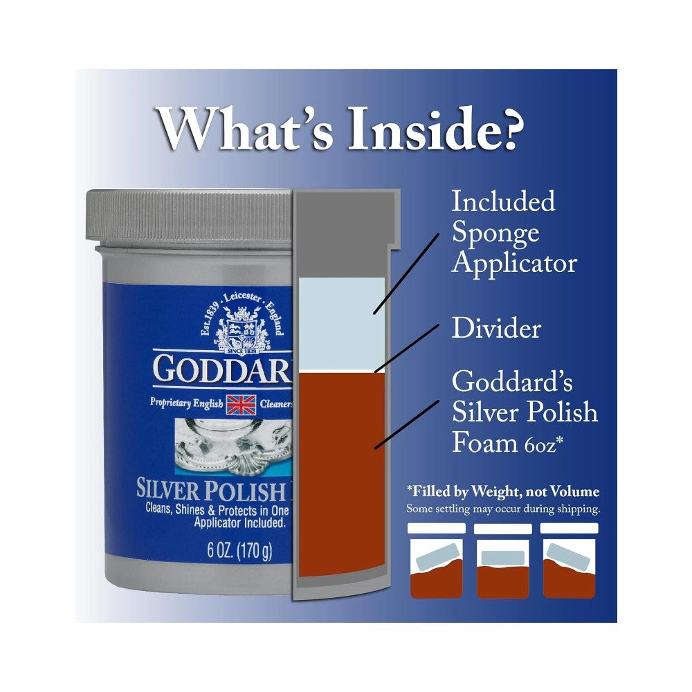 Goddards Silver Polish Foam with Applicator 6oz (170g)