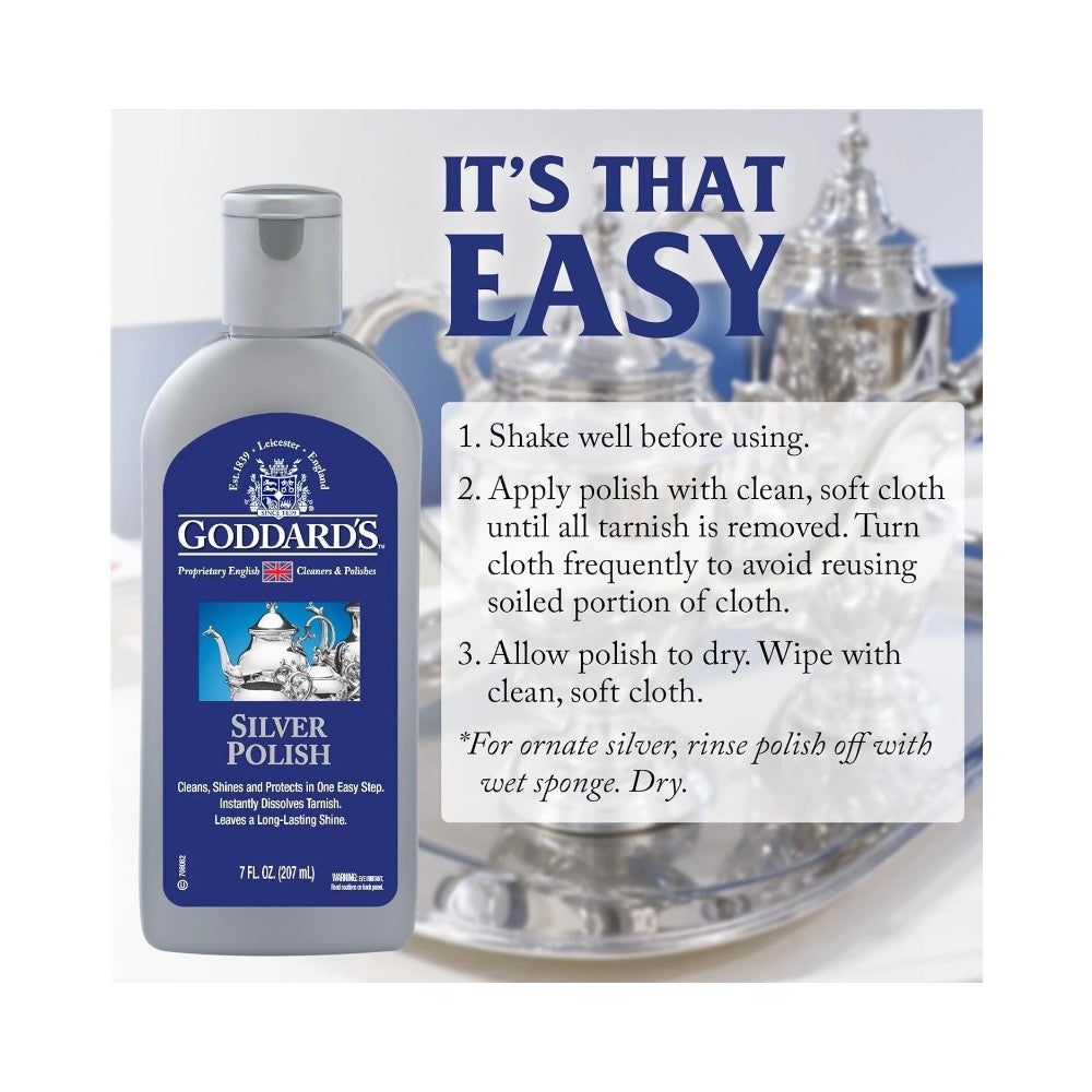 Goddards Silver Polish Liquid Cleaner & Tarnish Remover 7oz (207ml)