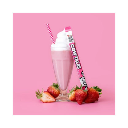 Goetze's Cow Tales Strawberry Smoothie Candy Snack Bars 1oz (28g) - 36 Bars