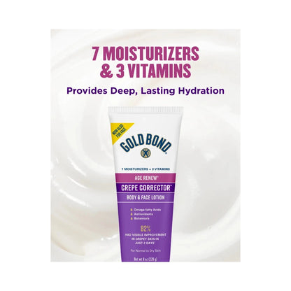 Gold Bond Age Renew Crepe Corrector Body & Face Lotion 8oz (226g)