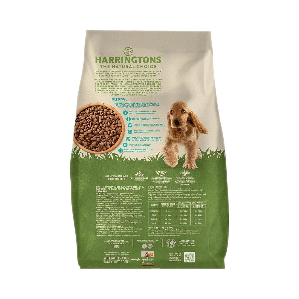 Harringtons Puppy Dog Food Rich in Turkey & Rice 10kg