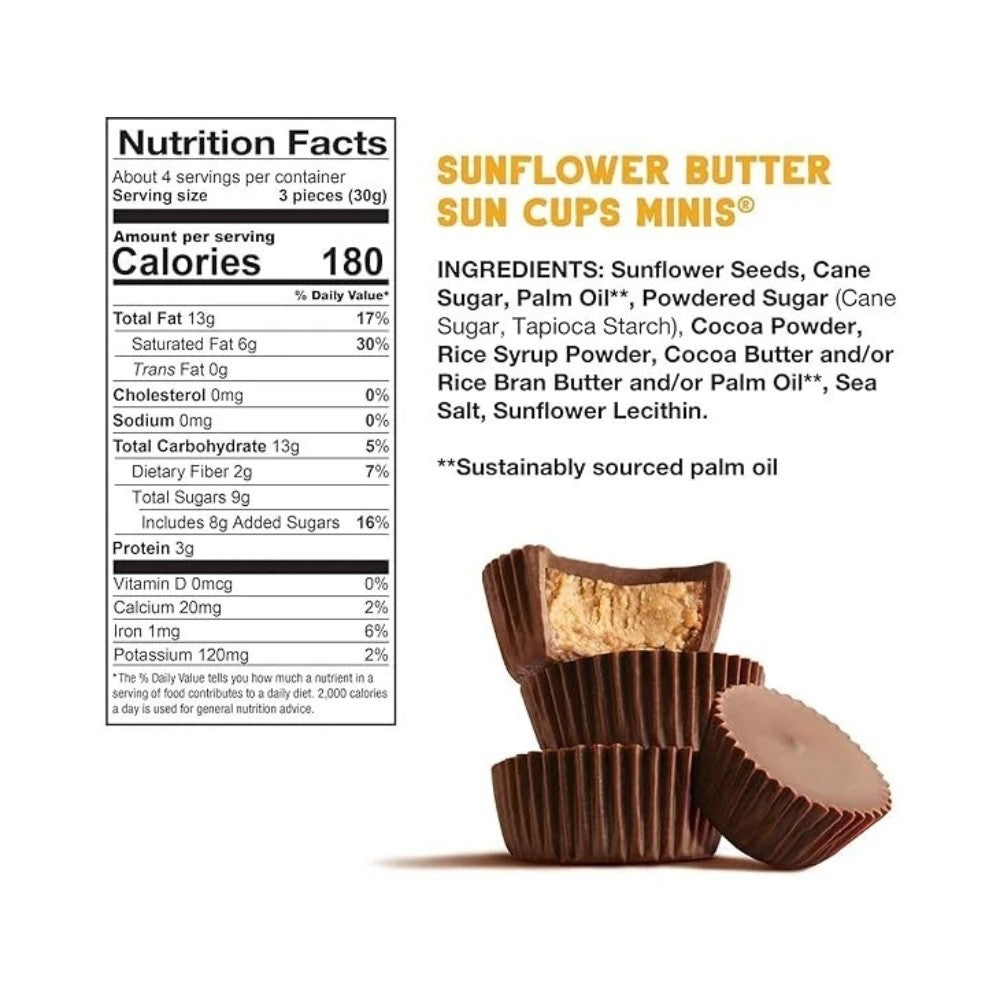 Free2b Sweet & Creamy Sunflower Butter Sun Cups Minis 4.2oz (119g)