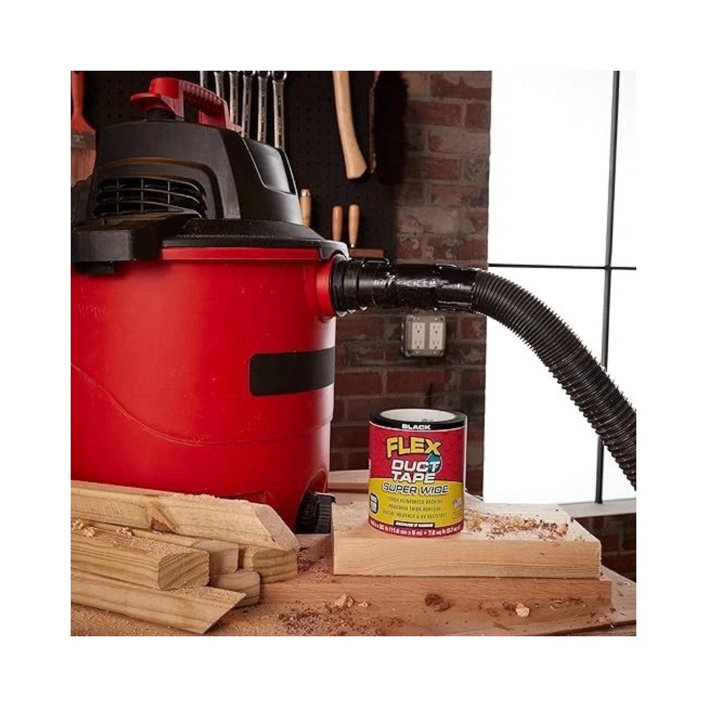 Flex Super Wide Black Duct Tape - 4.6 in x 20 ft