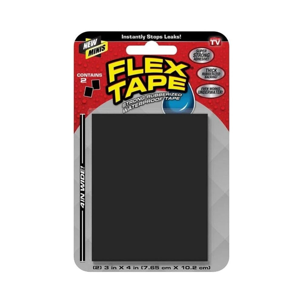 Flex Tape Strong Rubberized Waterproof Tape Patches 2's - 3 in x 4 in