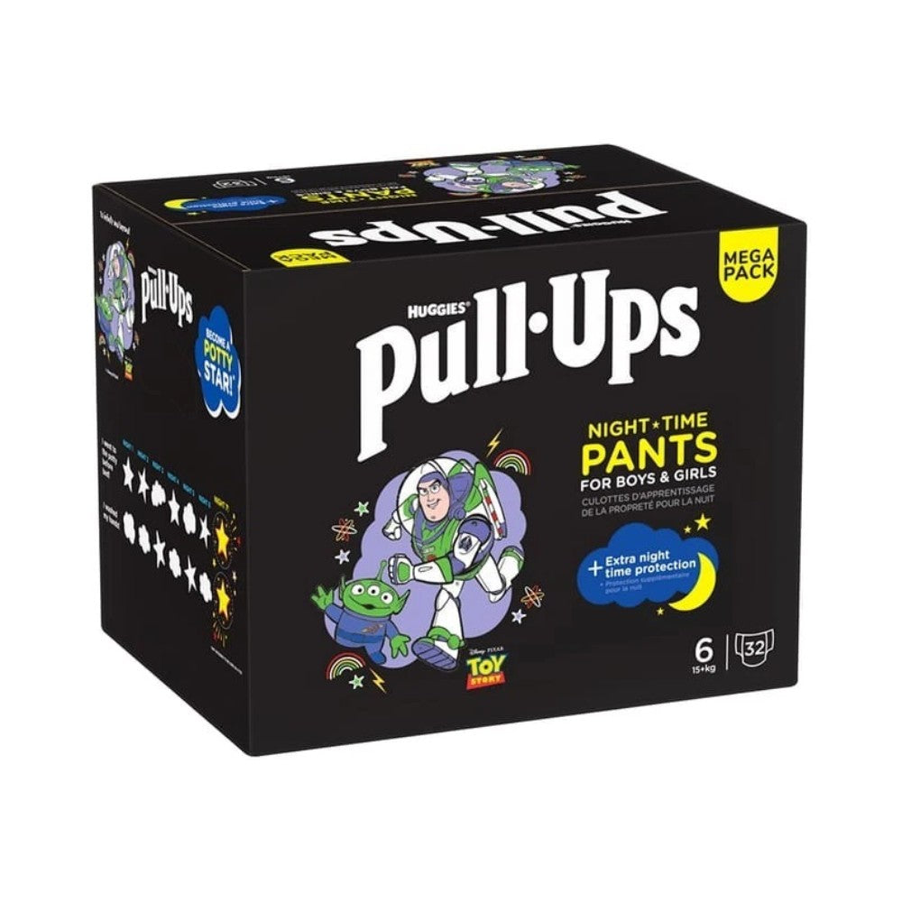 Huggies Pull Ups Night Time Pants Unisex - Size 6 (32 Nappies)