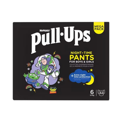 Huggies Pull Ups Night Time Pants Unisex - Size 6 (32 Nappies)