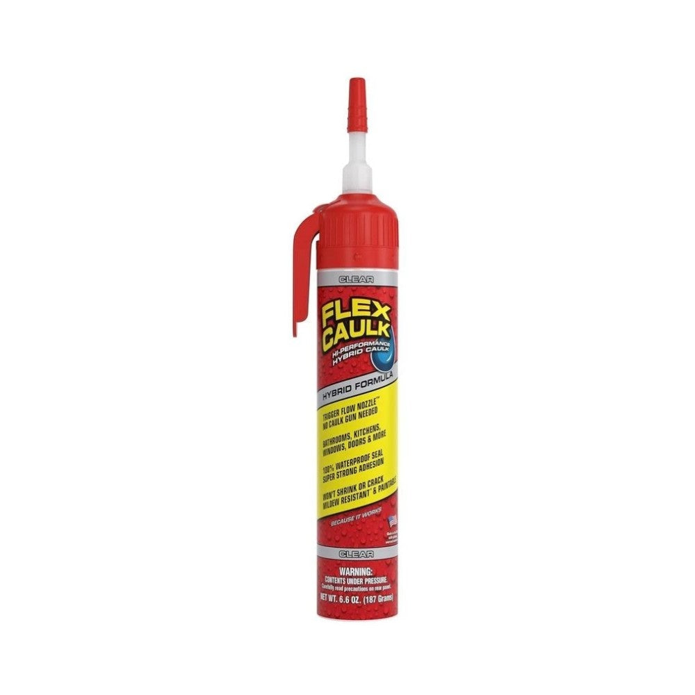 Flex Caulk Hi Performance Hybrid Caulk Clear 6.6oz (187g)