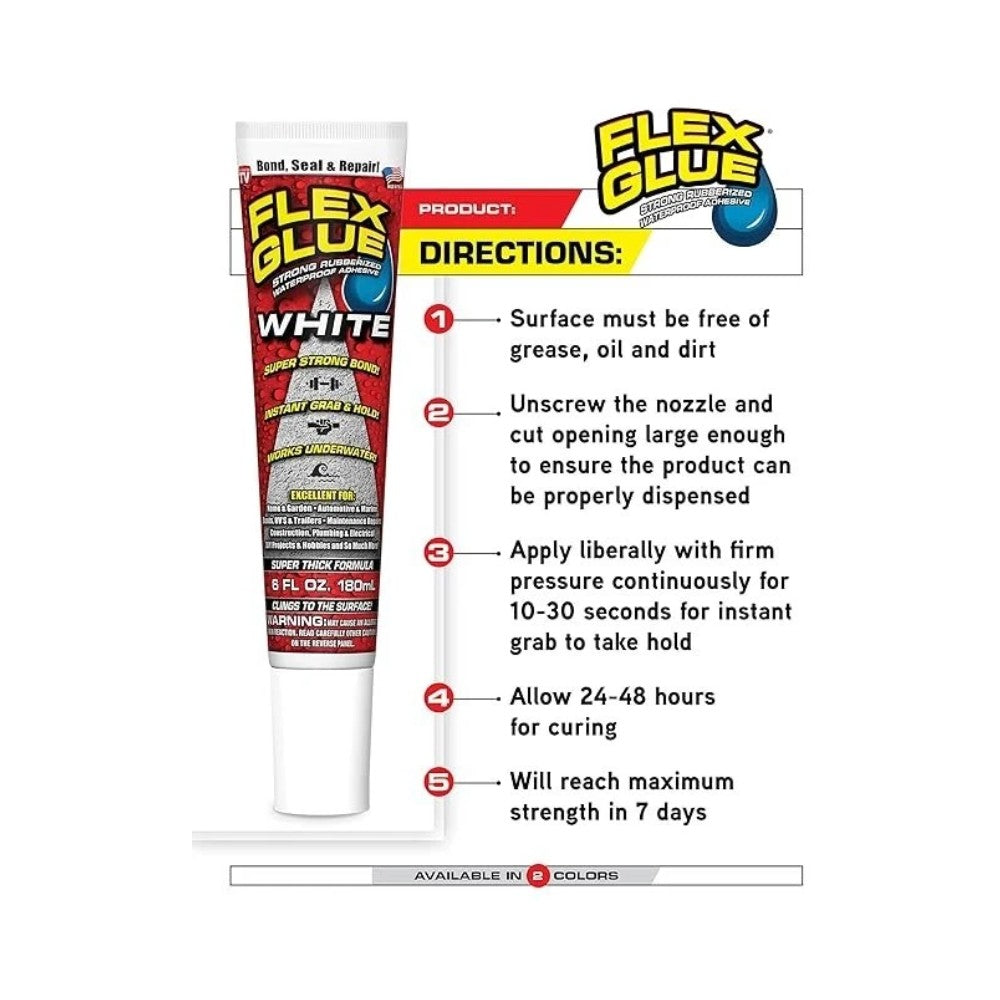 Flex Glue Super Strong All-Purpose Glue 180ml - White