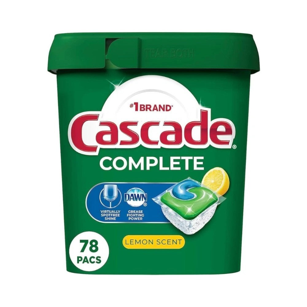 Cascade Complete Dishwasher Capsules Lemon Scent 78's
