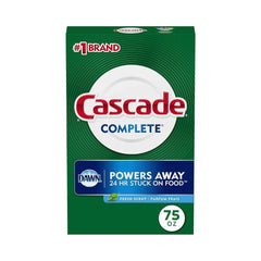 Cascade Complete Dishwasher Powder Detergent Fresh Scent 75oz (2.12kg)