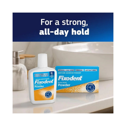 Fixodent Extra Hold Denture Adhesive Powder 2.7oz (76g)