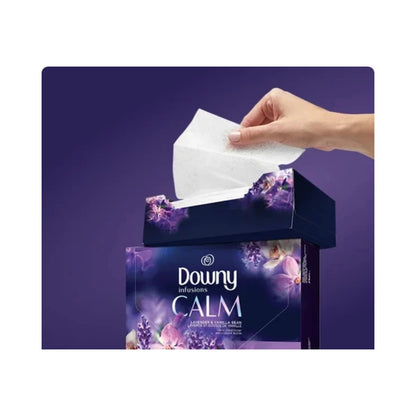 Downy Infusions Calm Lavender & Vanilla Bean Fabric Softener 130 Dryer Sheets