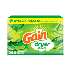 Gain Original Dryer Sheets + Wrinkle Release Fabric Softener 240 Sheets