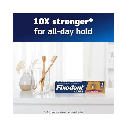 Fixodent Ultra Max Hold Denture Adhesive Cream 2.2oz (62g)