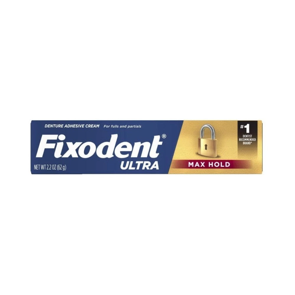 Fixodent Ultra Max Hold Denture Adhesive Cream 2.2oz (62g)