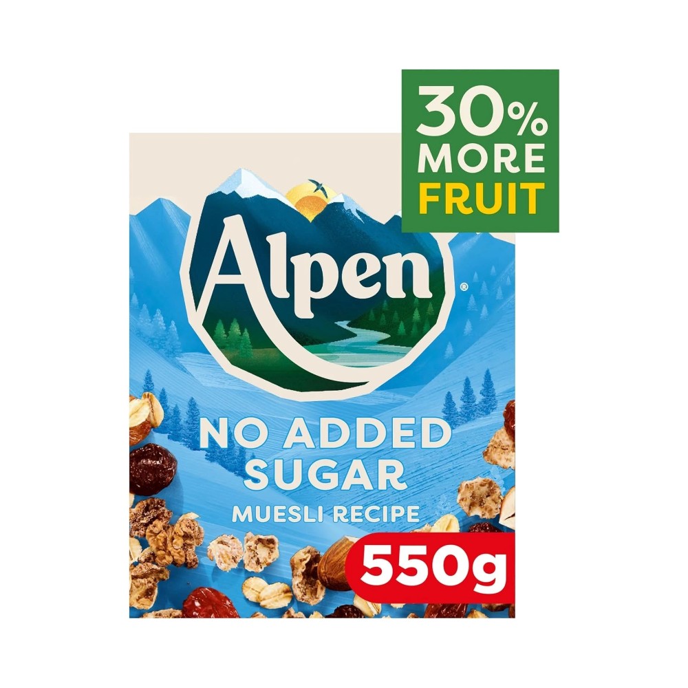 Alpen No Added Sugar Muesli Recipe Cereal 550g