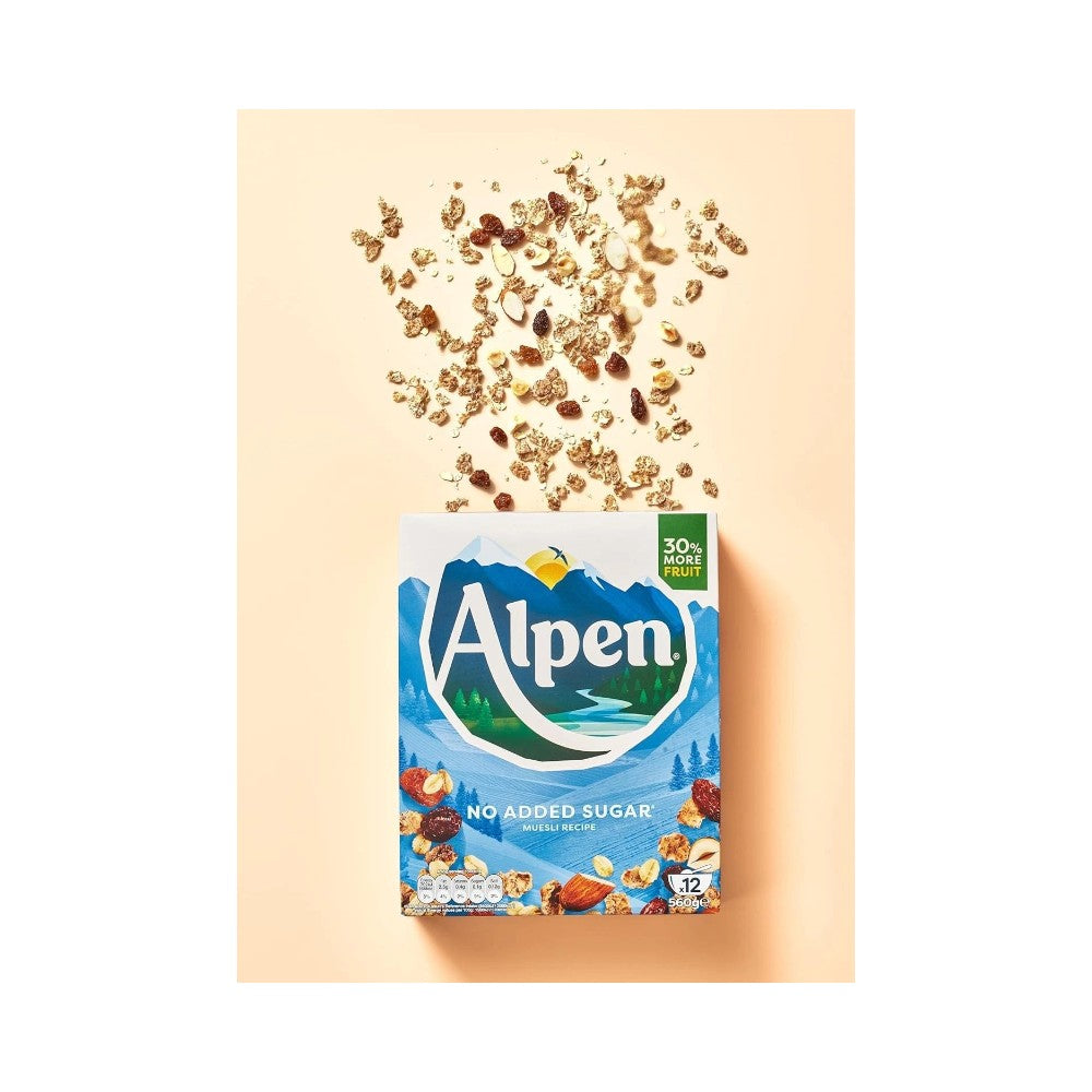 Alpen No Added Sugar Muesli Recipe Cereal 550g