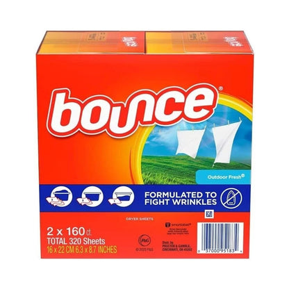 Bounce Outdoor Fresh Fabric Softener 320 Dryer Sheets