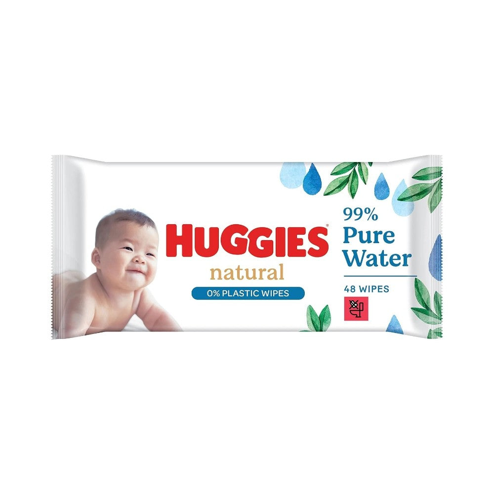 Huggies Plastic Free Pure Baby Wipes 48's