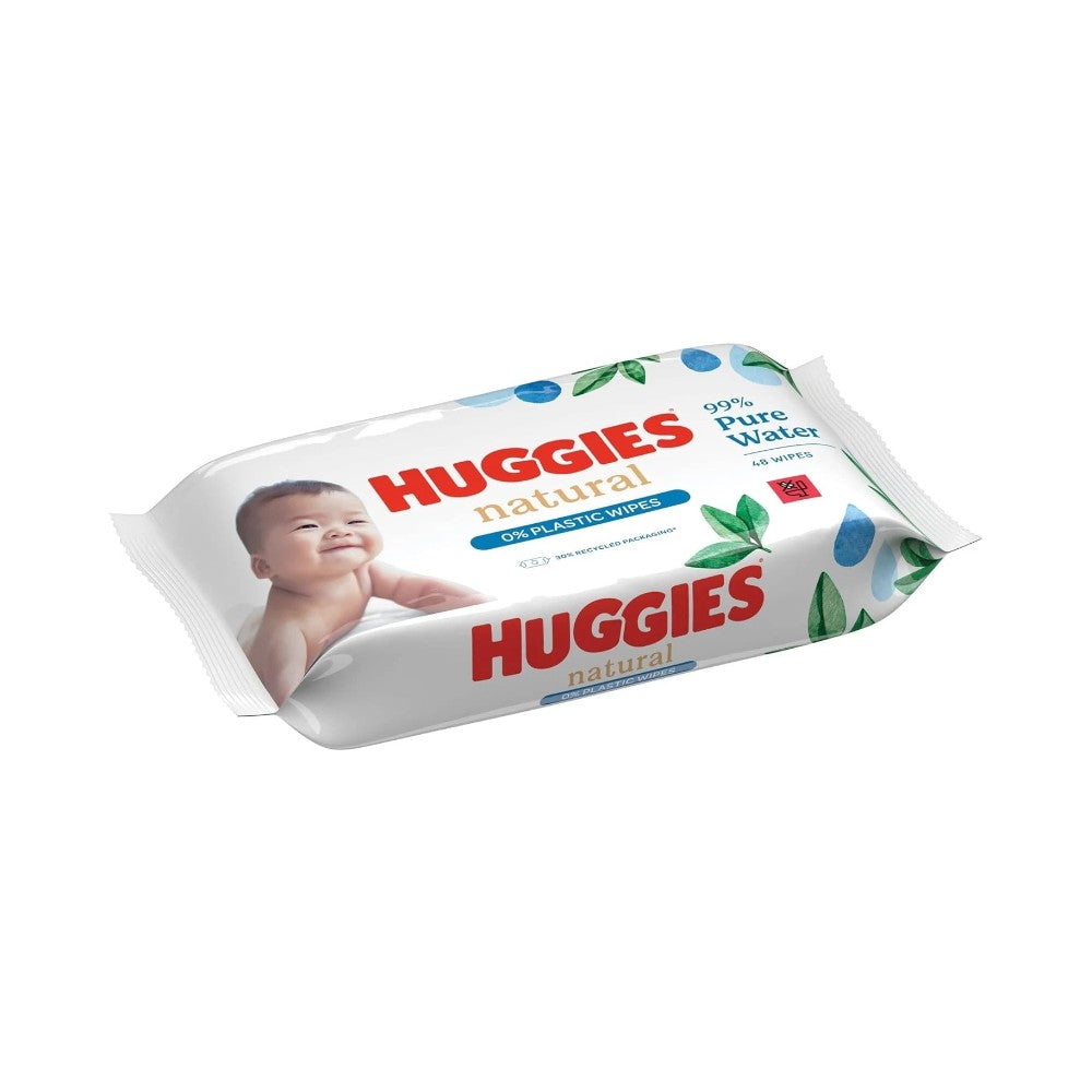 Huggies Plastic Free Pure Baby Wipes 48's