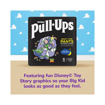 Huggies Pull Ups Night Time Pants Unisex - Size 6 (18 Pants)