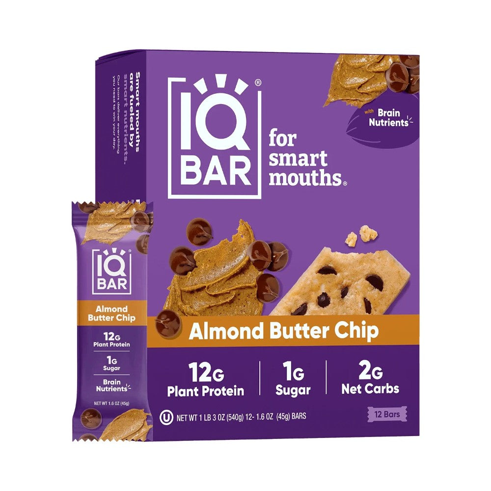 IQBAR Plant Protein Bars 1.6oz (45g) Selection - Pack of 12