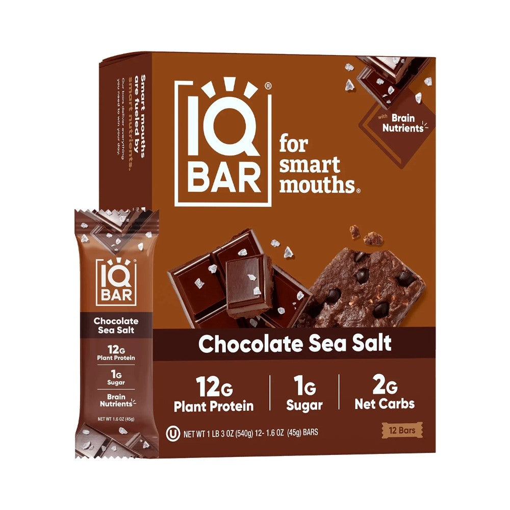 IQBAR Plant Protein Bars 1.6oz (45g) Selection - Pack of 12