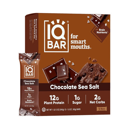 IQBAR Plant Protein Bars 1.6oz (45g) Selection - Pack of 12