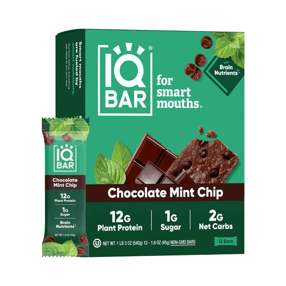 IQBAR Plant Protein Bars 1.6oz (45g) Selection - Pack of 12