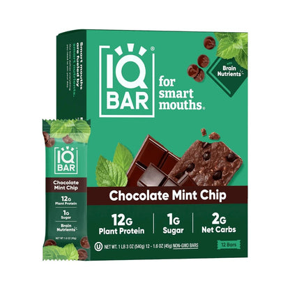 IQBAR Plant Protein Bars 1.6oz (45g) Selection - Pack of 12