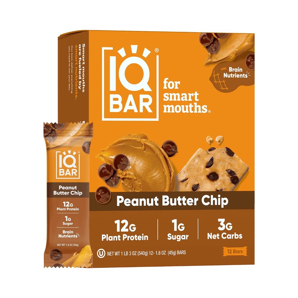 IQBAR Plant Protein Bars 1.6oz (45g) Selection - Pack of 12