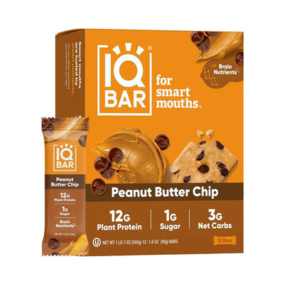 IQBAR Plant Protein Bars 1.6oz (45g) Selection - Pack of 12