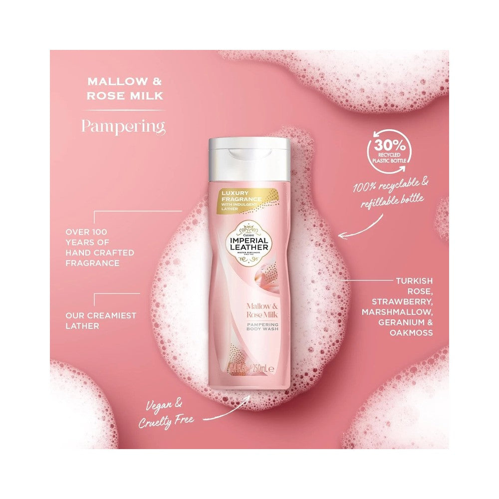 Imperial Leather Mallow & Rose Milk Body Wash 250ml