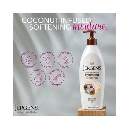 Jergens Oil Infused Hydrating Coconut Moisturiser 496ml